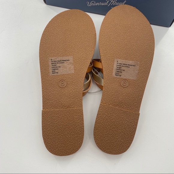 Universal Thread Maritza Tan & Metallic Sandals - Picture 3 of 8